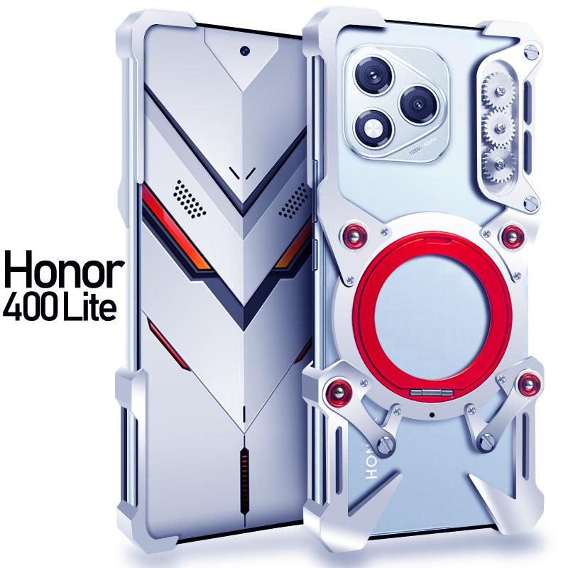 Funda Sin Marco de Aluminio Para Honor 400 Lite Honor 400 Pro Carcasa con Soporte Giratorio Cubierta Antigolpes Sin Marco de Metal
