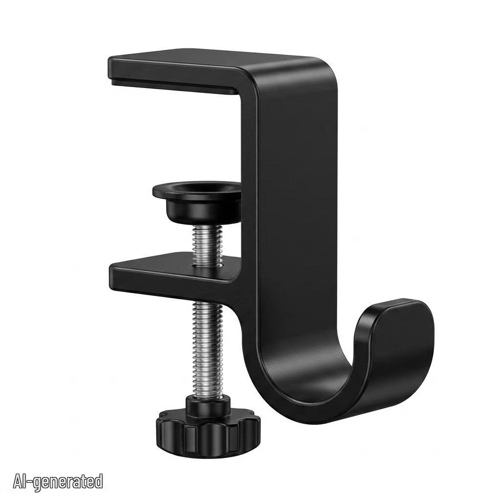 Desk Edge Backpack Hook - Single Removable Storage Hanger, Strong Load Bearing, Small Desktop Shelf Hook.