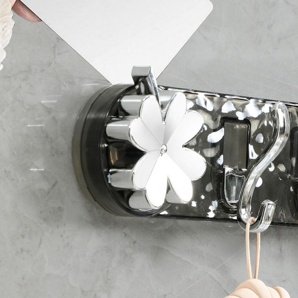 Plastic Strong Suction Cup Hooks Transparent Clothes Coat Hooks Utensils Storage Row Hook  for Home