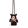 Cute wool woven bear Christmas wind mobile phone change bag personality versatile trend messenger bag woman