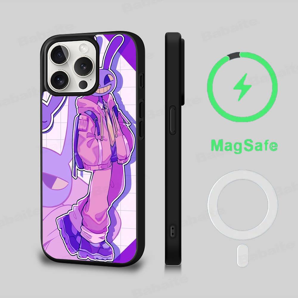 Erstaunliche Digitaler Zirkus Handyhülle Magnetische Hülle Für IPhone 16 14 13 12 11 15 Pro Max Plus Für Magsafe Kabelloses Lade Cover