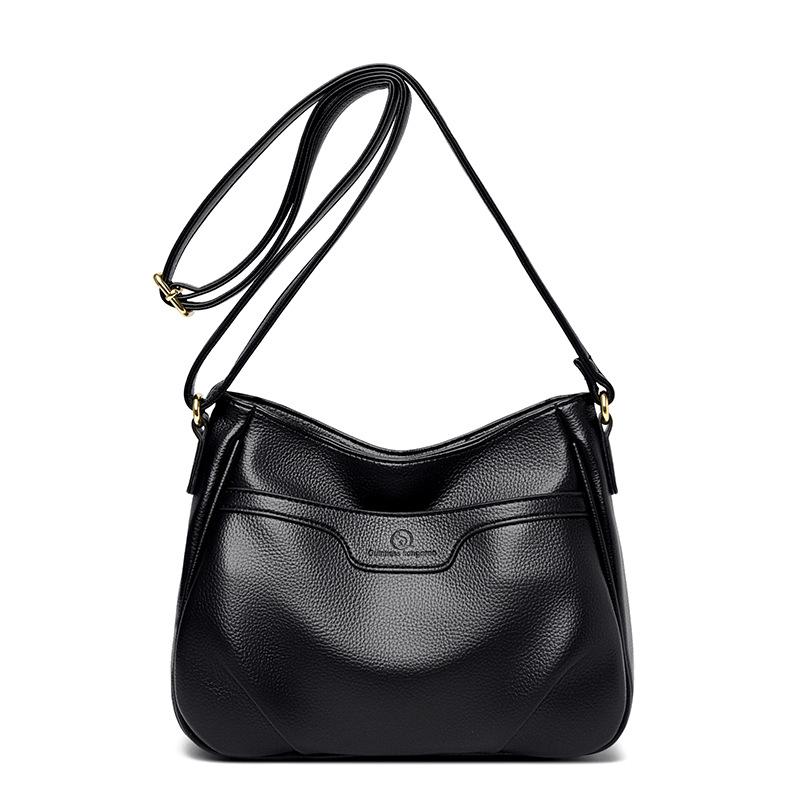 Elderly Women's Bag New Large  Capacity Crossbody Bag Simple and Atmospheric Mother Bag Soft Leather One-shoulder Crossbody Bag for Women