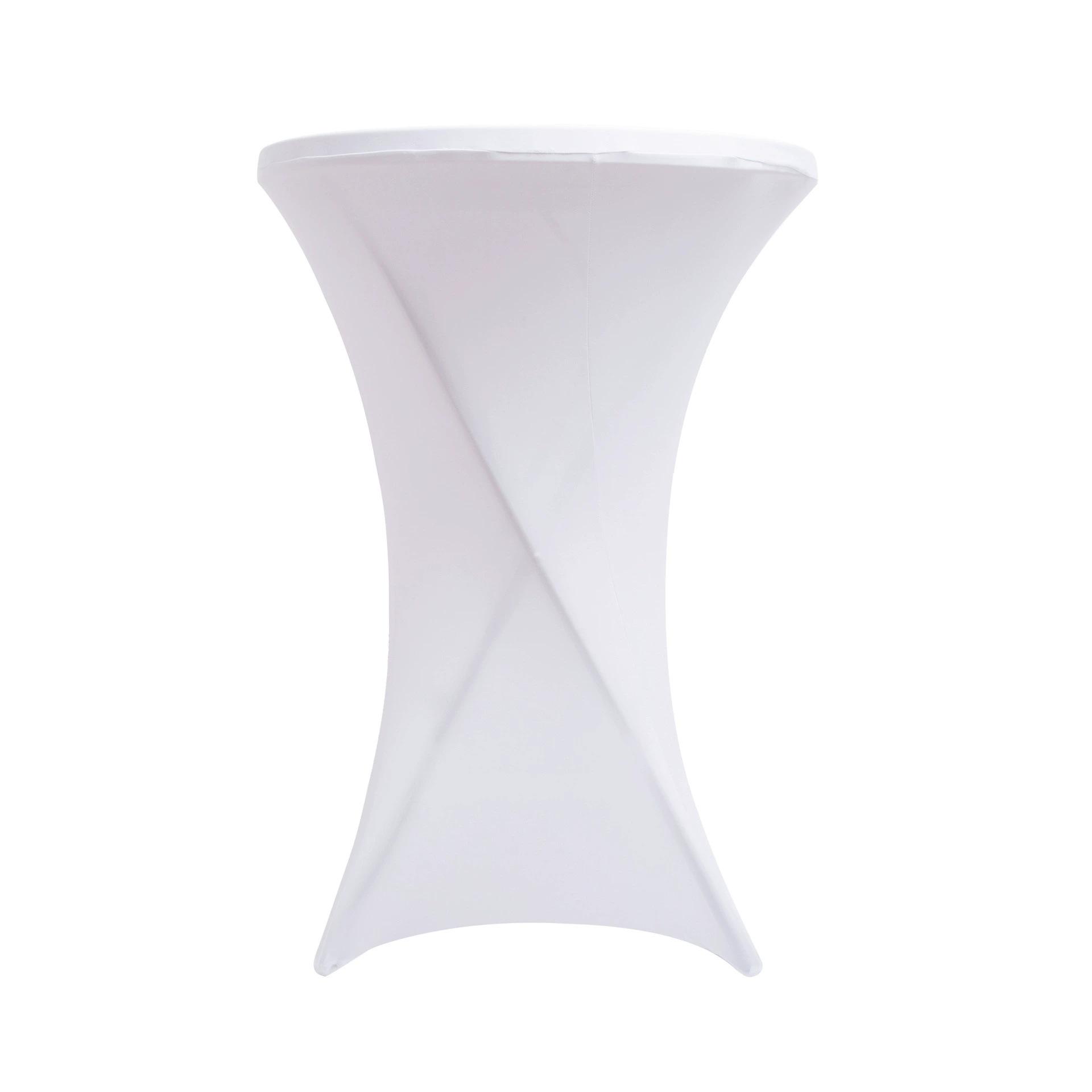 

80*110 СМ(Диаметр*Высота) Чехлы для коктейльных столов, круглые эластичные скатерти из спандекса для DJ, бара, вечеринки, банкета, свадьбы 80X110CM белый