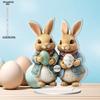 2D Flat, Easter Cool Rabbit Easter Egg Acrylic Desktop Decoration, with Base, Suitable for Wall Decoration, Porch, Room, Villa, Accents Home, Hallway,