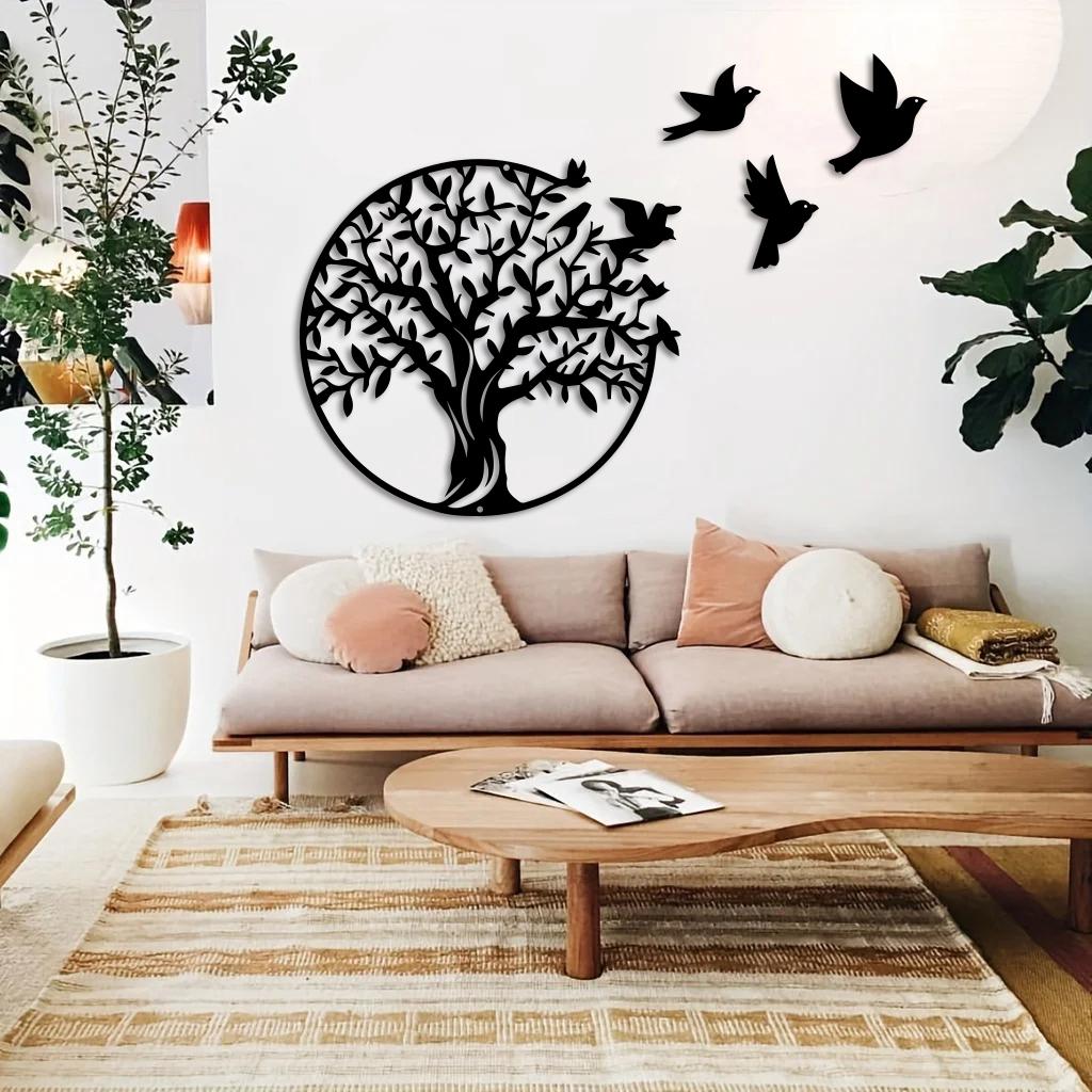 Metal Crafts Wall Decoration Art Tree Of Life Outdoor Courtyard Decoration Logo 1PC Anniversary Wall Gift Home Decoration