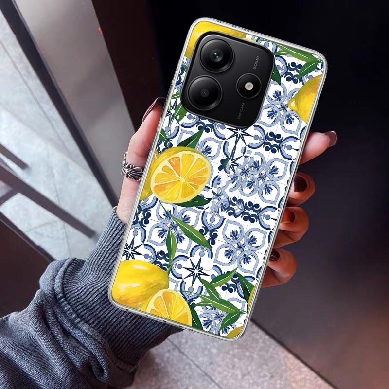 

Mediterranean Lemon Phone Case For Xiaomi Redmi Note 15 14 14S 13 12S 12 Pro Plus 11S 11 10S 10 4G Cover 11E 11T 5G Print Fundas Redmi Note 14 4G