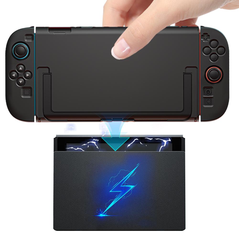 Protective Case For Switch 2 Case Handheld Console Soft PC Protective Shell Shockproof Back Cover Kickstand Game Accessories
