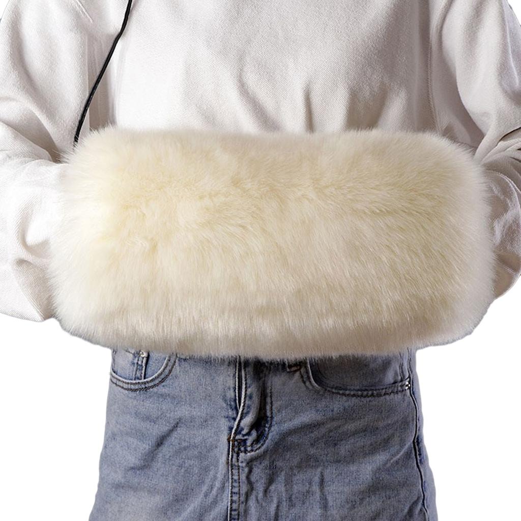 Winter Plush Hand Muffs for Men Women Warm Thermal Hand Muff Hand Warmers for Outdoor Skiing Cold Weather Hand Protector