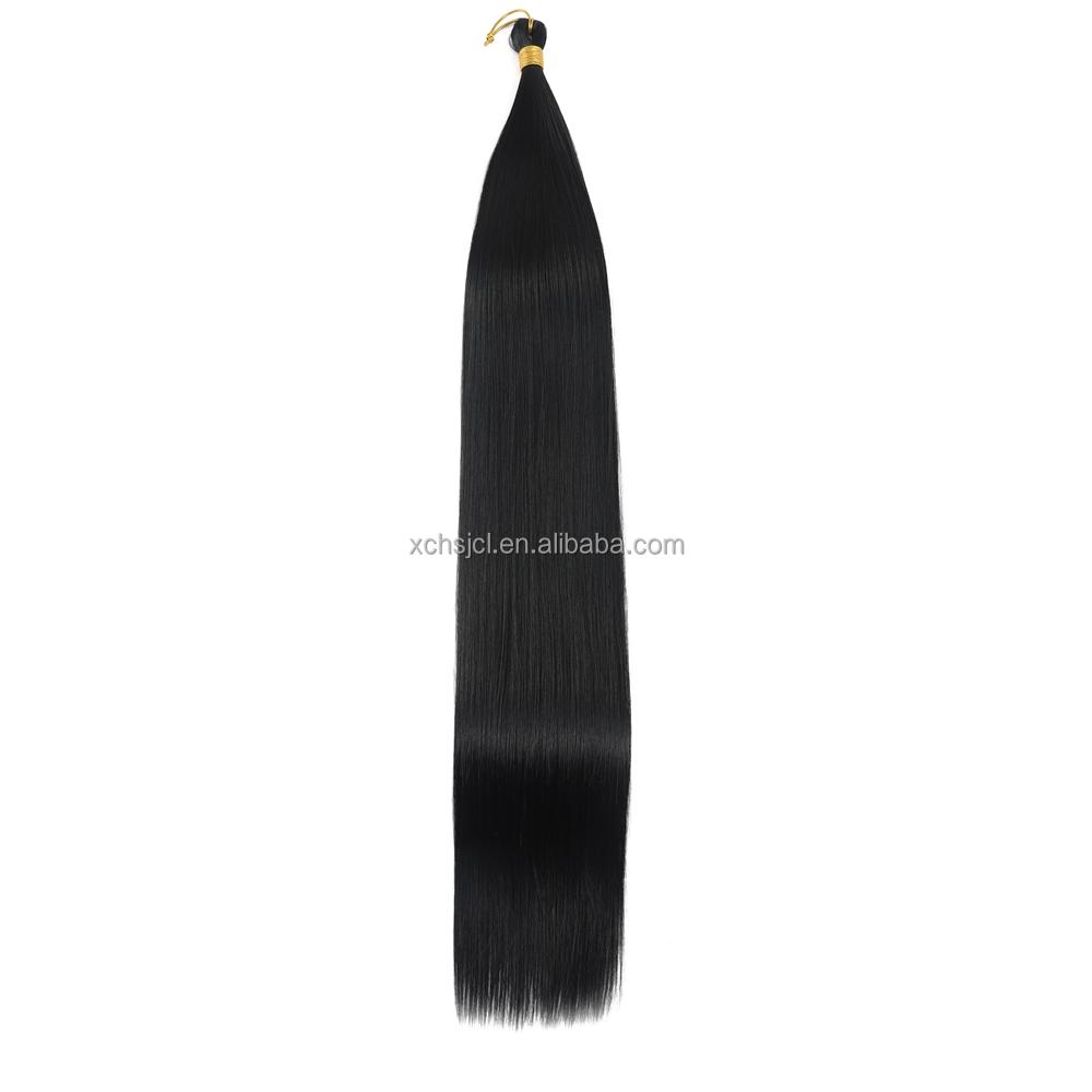 Long Straight Bulk Hair  Synthetic for Braids Brown Blonde  Bone Straight Braiding Hair Extensions (as the picture,28nch 150g)