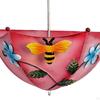 Hanging Bird Feeder Umbrella Shaped Food Container Metal for Balcony