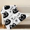 Lightweight Cartoon Cat Flannel Blanket – Soft, Warm, Skin-Friendly, Versatile for Home & Car, Ideal for Christmas, Halloween & Daily Leisure Use