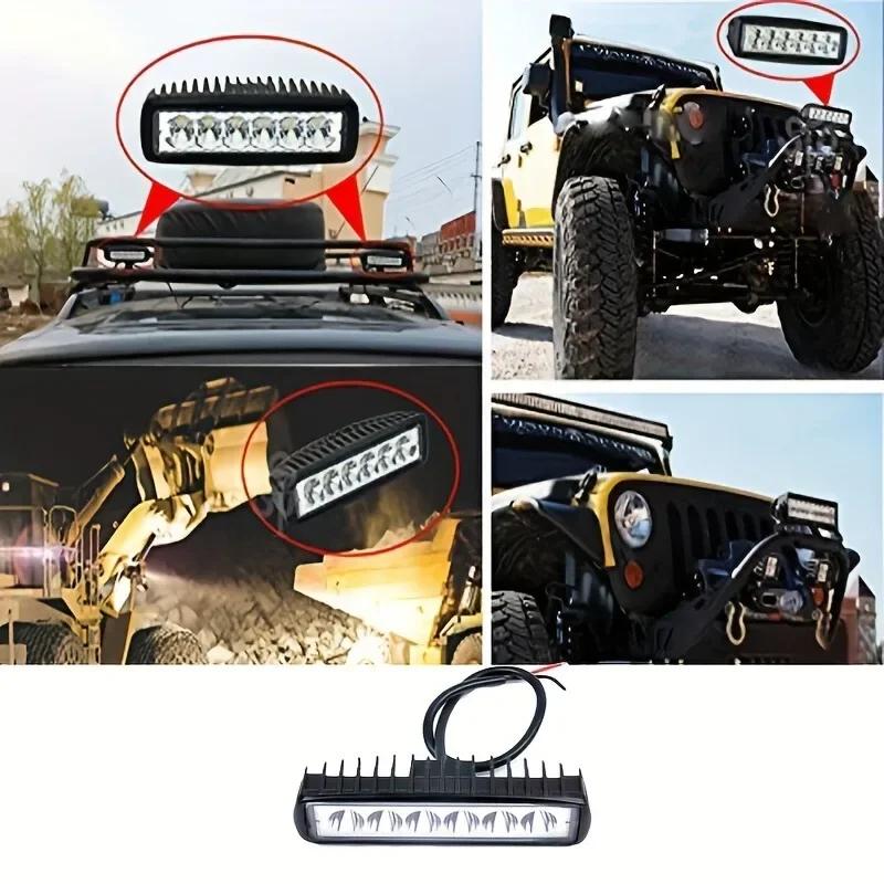 1pc Car LED Light Super Bright Light Black Cover Waterproof DRL Without Battery For Automobile Off-road SUV Truck