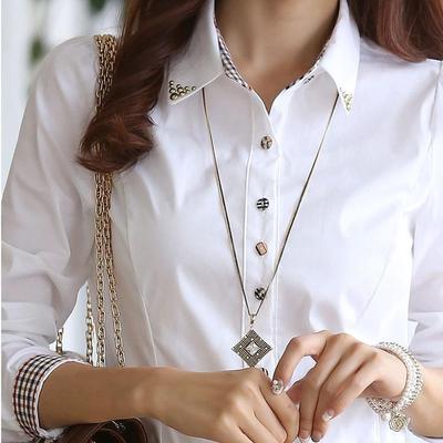 Whirt Hemd Arbeit Damen Chiffon Langarm Tops Frühling Herbst Büro Damen Slim Business Basic Shirts