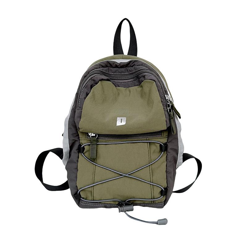 Outdoor Backpack Contrast Color Backpack Student Small Backpack Lightweight Travel Bag