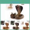 High-quality Static Cobra Model Snake In Orange And Brown For Unique Table Decoration