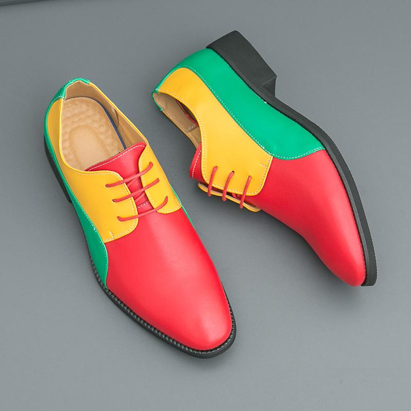 Size 38-46 Men Shoes Casual Fashion Oxfords PU Leather Lace Up Formal Dress Shoes XRS-8708