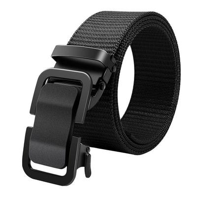 Men'S Woven Canvas Outdoor Belt Military Training Casual Tactical Belt Imitation Nylon Automatic Buckle Belt