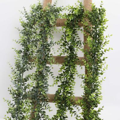 Simulation Eukalyptusblatt Rattan Wandbehang Simulation Künstliche Grüne Pflanze Home Deckenbehang Rebe Dekoration