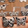 6 Styles European and American Mysterious Black Butterfly Alloy Pendant Charm