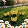 Wrought Iron 3D Bee Wall Decor for Garden, Balcony, or Home