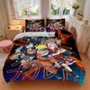 3pcs Naruto Series Bedding Set, Including 1 Quilt Cover and 2 Pillow Shams, Without Filling, Soft and Comfortable Home Bedroom Fabric, Fashi