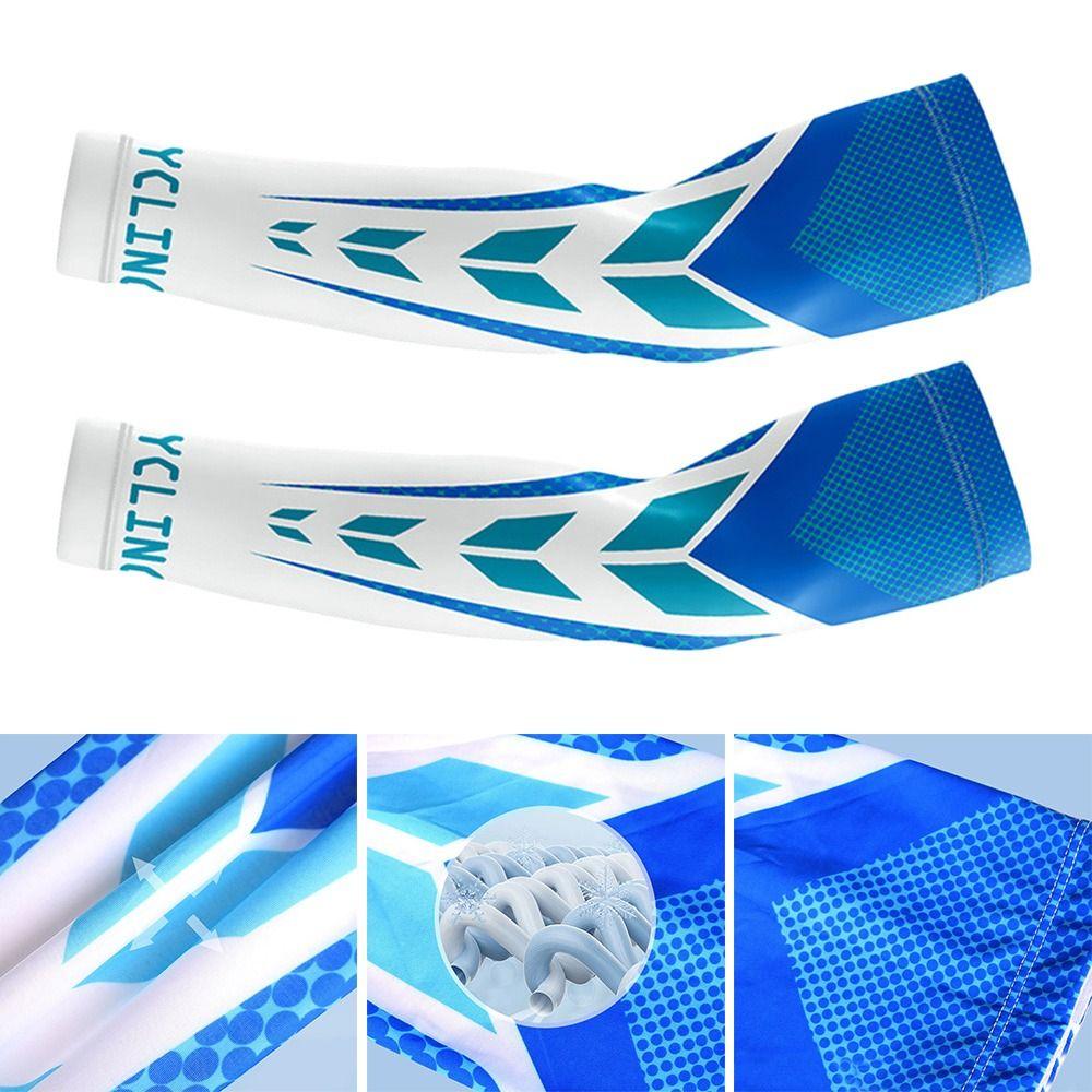 1Pair Cooling Sun Protection Arm Cover Elastic Cycling Driving Gloves Summer Arm Sleeves  Men