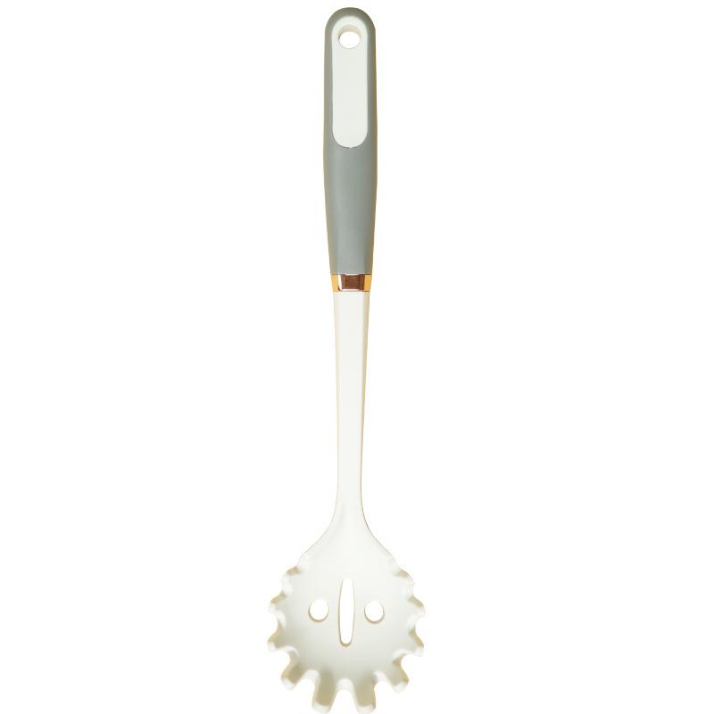 

7-Piece Silicone Spatula and Ladle Set with Gold-Plated Handles, Non-Stick, Food-Grade Kitchen Utensils.