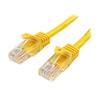 STARTECH Câble réseau Cat5e UTP sans crochet - 10 m Jaune - Cordon Ethernet RJ45 anti-accroc - Câble patch