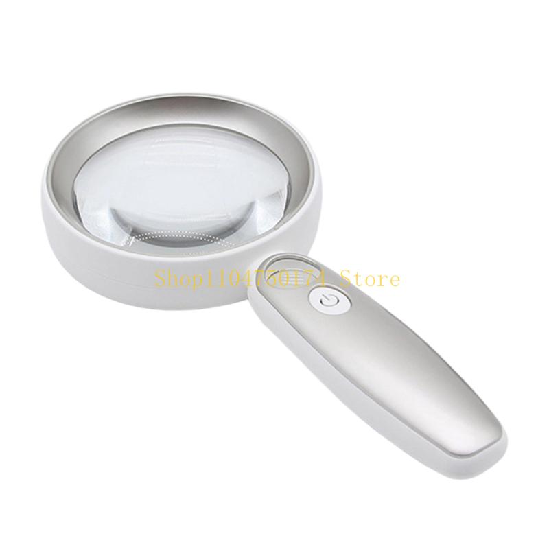 ABS Handheld Magnifier With Builtin LED Light For Precisions Craftsmanships top sale