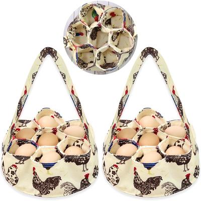 Egg Collecting Basket 7 Pouches Eggs Gathering Holder Bags for Chicken Coop Henhouse Farmhouse Garden Hen Duck Goose Eggs