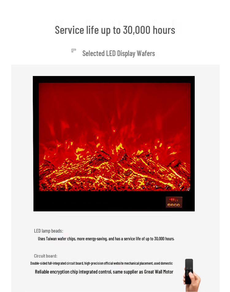 European-Style Customizable Decorative Fireplace Cabinet with Electronic Flame Insert