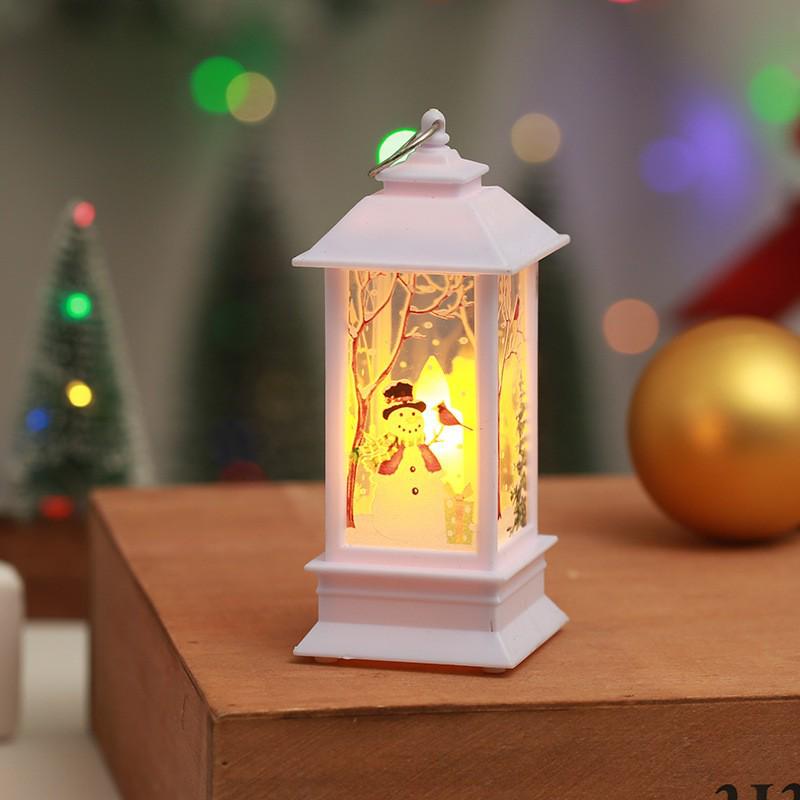 Christmas Lantern Candle Night Light Ornament - Festive Decor & Gift