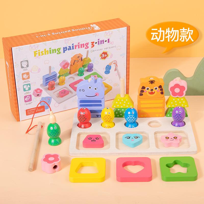 

Детский деревянный магнитный рыболовный костюм три в одном цифровое просвещение сложение и вычитание головоломка раннее образование набор столбцов соответствие формы разноцветный