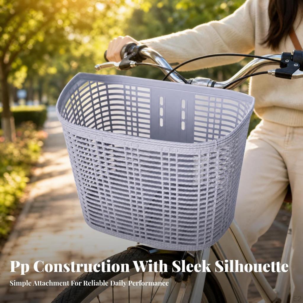 Weather-Resistant Cycle Basket | Reinforced Rim, Easy to Clean, Front Bike