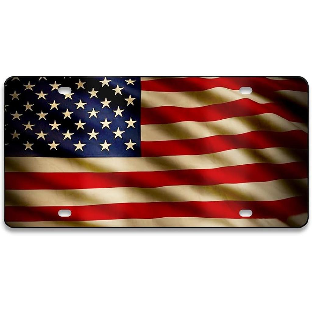 Mountain License Plate Mounta Front License Plate Peak Aluminum Decorative Licenses Plates, Natural Novelty Vanity Tag Black Car Plates, Car Tag With