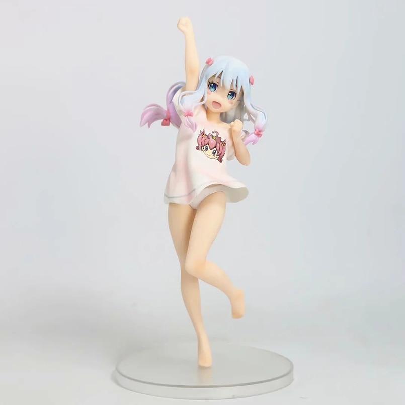 24cm Anime Eromanga Figure 1 /7 White Pink Standing Posture Izumi Sagiri Pvc Action Figure Toys Collectible Model Toys Kid Gift