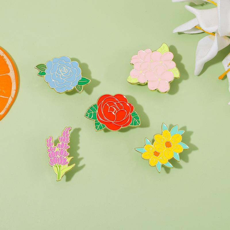 

5 шт. креативный ботанический лилия фиолетовый цветок эмалированный значок сумка аксессуары для одежды значки для одежды