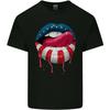 Sexy USA Flag Lips America July 4th Unisexs Light Cotton TShirt