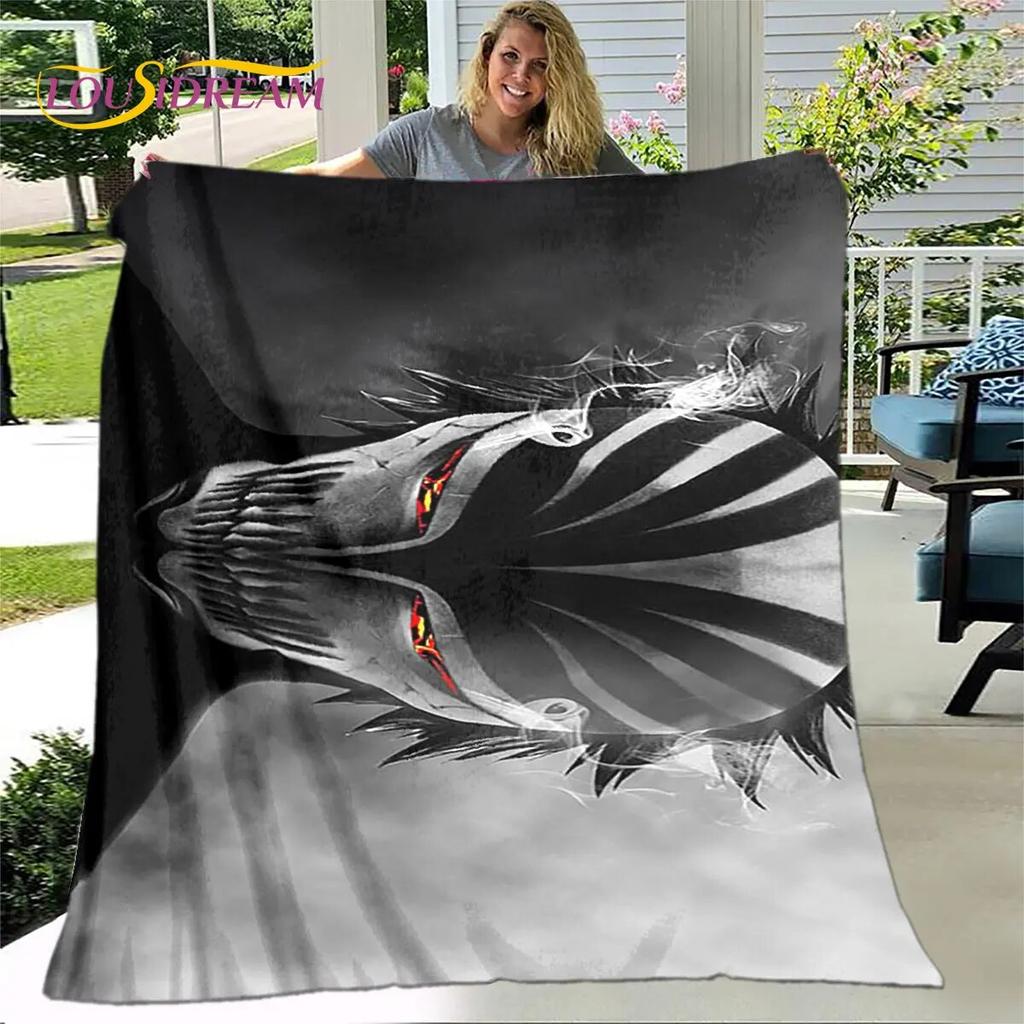 Bleach Japan Anime Cartoon Weiche Plüschdecke, Flanelldecke, Überwurf, Decke für Wohnzimmer, Schlafzimmer, Bett, Sofa, Picknick, Abdeckung für Kinder