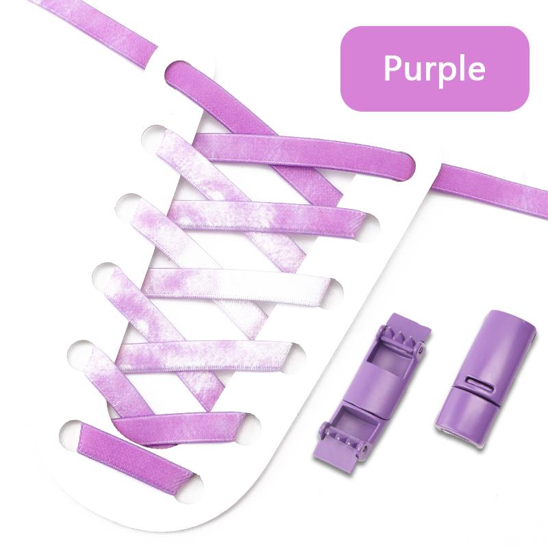 1 Pair Magnetic Lock Shoelaces for Sneaker Rainbow Gradient Flat Elastic Shoelace Adults Kids No Tie Shoe Laces Shoe Accessories
