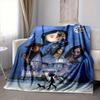 1Pc Moonlit Mansion Flannel Blanket, Soft And Comfortable, Casual Warm, Camping Travel, Christmas, Halloween Xmas Gift L1205