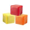 3 Pieces Dice with Clear Pockets Birthday Gift 3.9 inch Large Soft Differentiated Instruction Cubes for Teaching Stacking Blocks