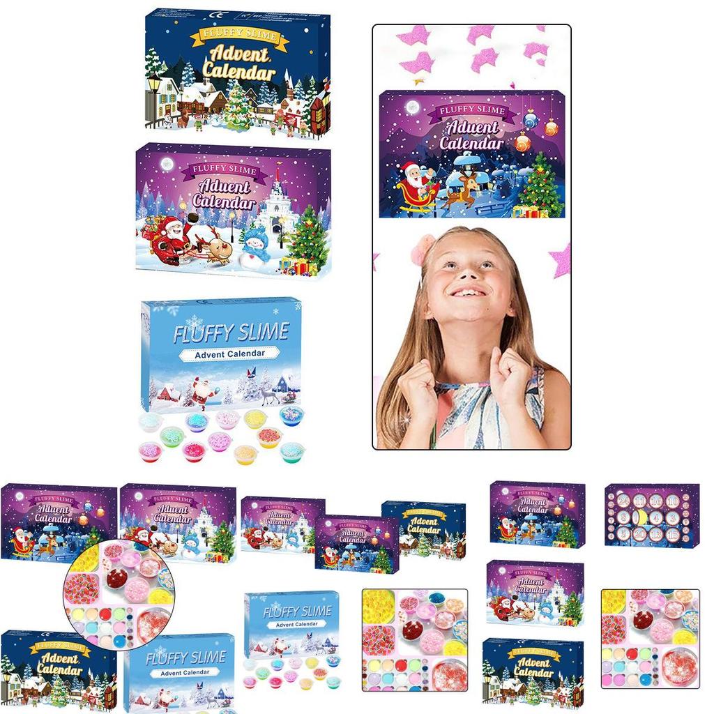 Fluffy Slime Advent Calendar For 24 Days Of Christmas Joy And Surprises**
