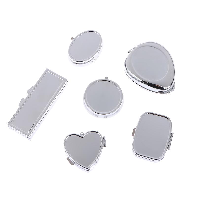 1 Stück Metall Pillendosen Medizin Organizer Container Medizin Fall Pille Candy Box Runde rechteckige Tablet Pillendose Container