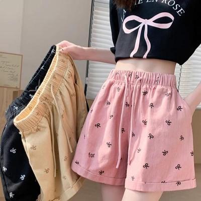 Plus Size Summer High Waist Wide Leg Casual Retro Shorts for Women