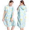 2025 Quick-Dry Hooded Swim Poncho with Zipper - Portable Bathrobe and Beach Towel