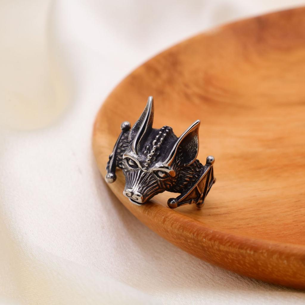 Chiba Retro Old Fox Head Personalized Animal Ring, Hipster Punk Ring Jewelry