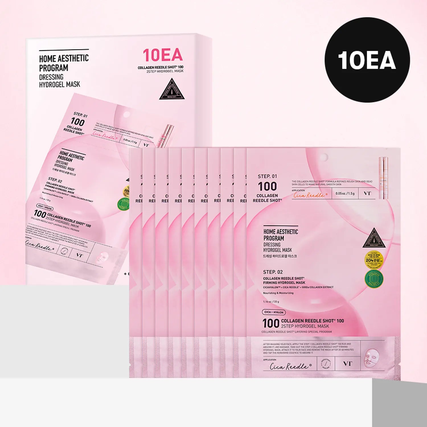 VT Collagen Reedle shot 100 2-Step Hydrogel Mask 10 Sheets Hydrogel Mask 10 Sheets