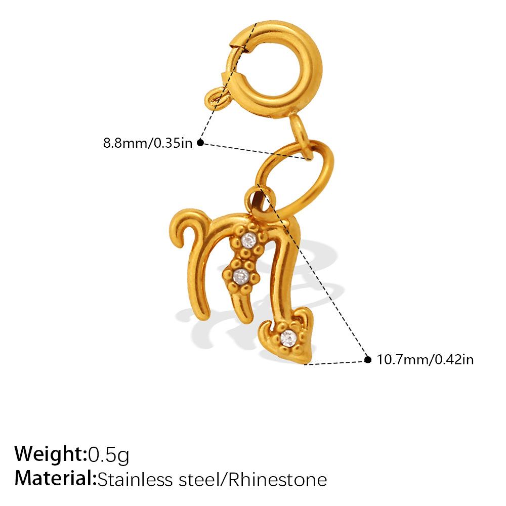 Light luxury, wind-set diamonds twelve constellations jewelry buckle pendant DIY bracelet necklace shoe accessories
