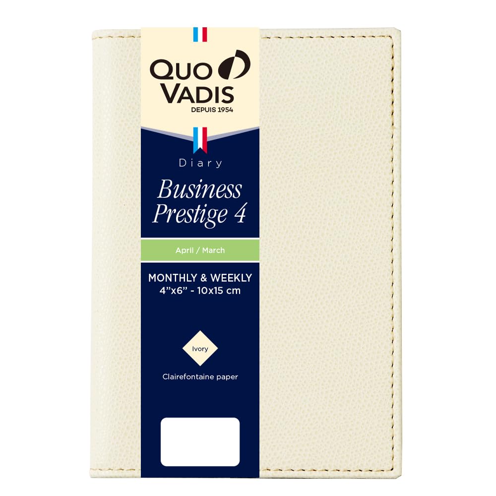 

QUOVADIS Diary Business Prestige 4/Club (Weekly Vertical, A6 Slim Size 10x15cm) Cream qv60102bg кремовый